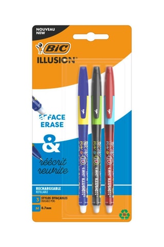 3 stylos-bille - 3 encres