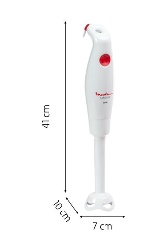Mixeur plongeant avec lames en acier inoxydable Turbomix - 800 ml - 350 W - Blanc