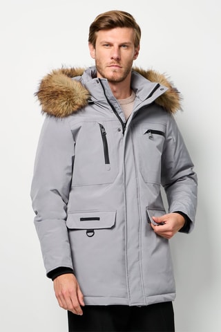 Anorak con capucha  - Gris