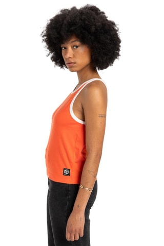 Canotta in cotone bio - Arancione e bianco - Quiksilver