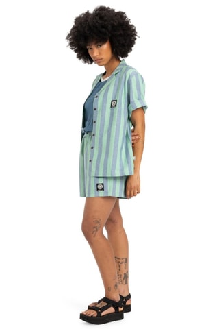 Camicia in cotone bio - Verde acqua e celeste - Quiksilver