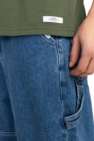 T-shirt regular in cotone bio - Verde scuro - Element