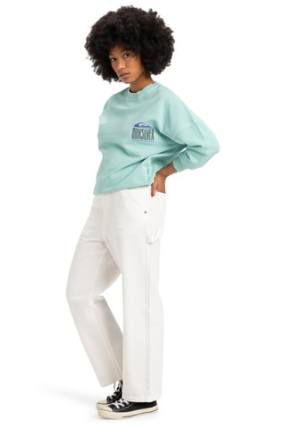 Felpa in cotone bio - Celeste - Quiksilver