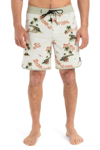Shorts da surf - Bianco e verde - Quiksilver