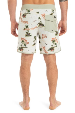 Shorts da surf - Bianco e verde - Quiksilver
