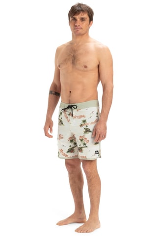 Shorts da surf - Bianco e verde - Quiksilver