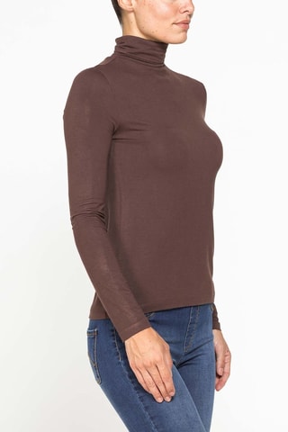 Jersey fino slim fit - Marrón