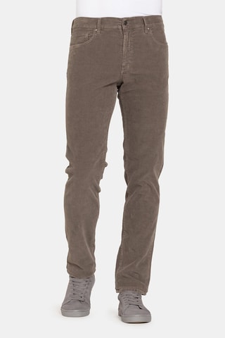 Pantalón recto de pana - Marrón