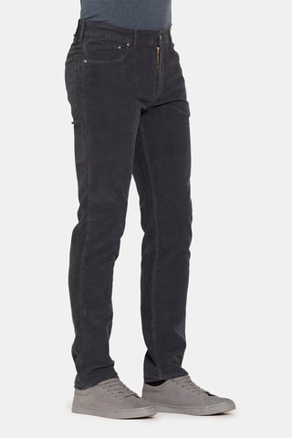 Pantalón recto de pana - Azul marino