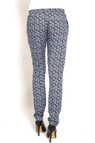 Pantalón recto - Azul marino y blanco