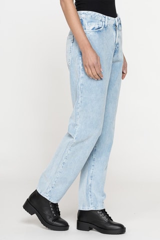 Pantalón recto de pana - Celeste