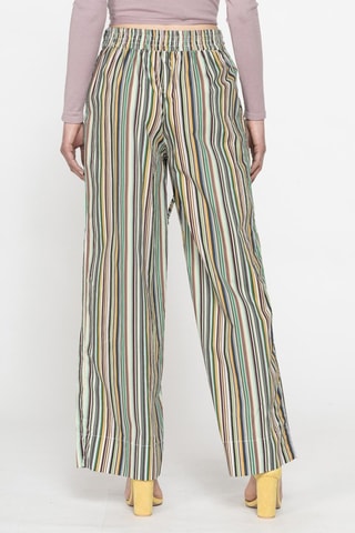 Pantalón palazzo - Verde y amarillo