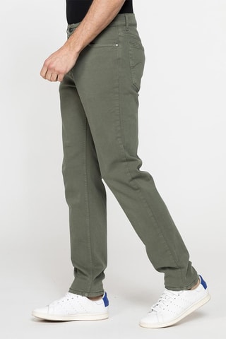 Vaquero slim fit de algodón elástico - Caqui