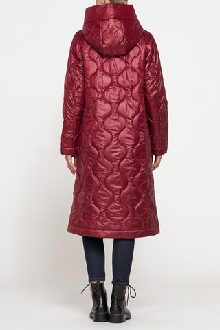 Abrigo con capucha regular fit - 
Rojo