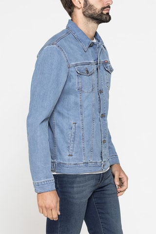 Chaqueta vaquera de algodón elástico - Celeste