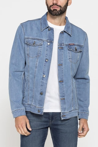 Chaqueta vaquera de algodón elástico - Celeste