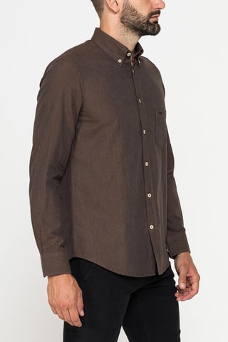 Camisa regular fit - Marrón