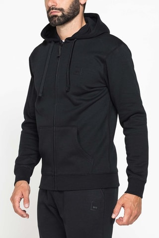 Sudadera regular fit con capucha - Negro