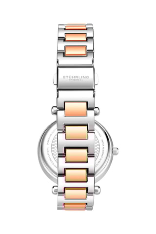 Reloj de cuarzo de acero Symphony - Rosa dorado y plateado