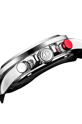 Reloj de cuarzo de piel y tela Cordura - Cronógrafo - Azul