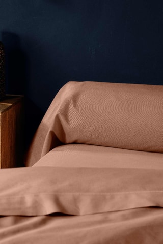 Taie de traversin en coton 57 fils/cm² Lina - Vieux rose