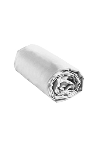 Drap-housse en coton 57 fils/cm² Lina - Blanc
