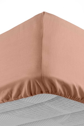 Drap-housse en coton 57 fils/cm² Lina - Vieux rose