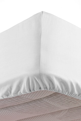 Drap-housse en coton 57 fils/cm² Linella - Blanc