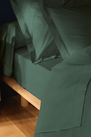 Drap-housse en coton 57 fils/cm² Lina - Vert