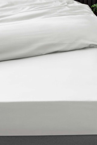 Drap-housse en percale de coton 78 fils/cm² Percaline - Blanc