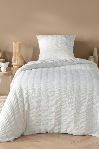 Parure de couette Plissia - Blanc