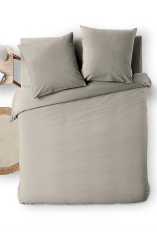 Parure de couette en coton 60 fils/cm² Meline - Gris