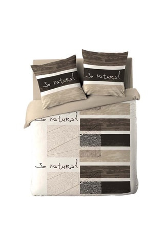 Parure de couette en coton - 42 fils/cm² So Natural - Beige