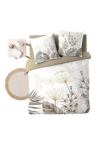 Parure de couette Bastille en coton 42 fils/cm² - Blanc et gris