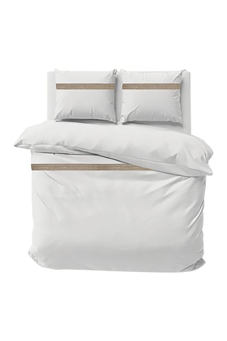 Parure de couette en coton - 57 fils/cm² Laly - Ecru