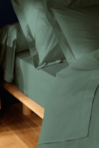 Drap plat en coton 57 fils/cm² Lina - Vert