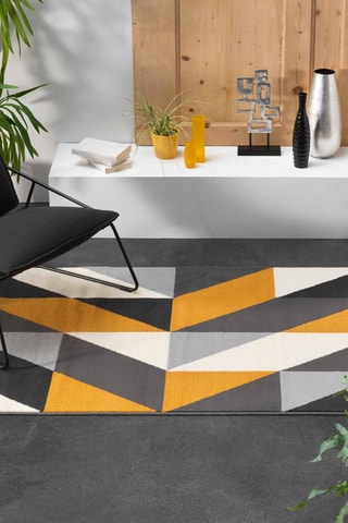 Tapis Scorpio - Anthracite et moutarde