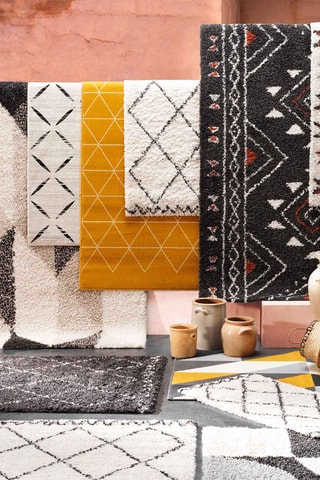 Tapis Scorpio - Anthracite et moutarde