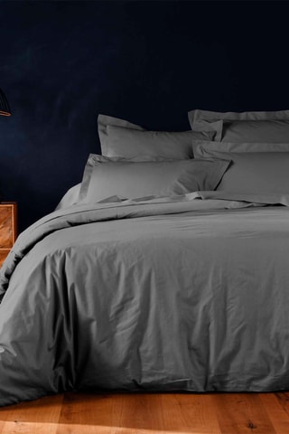 Housse de couette en coton 57 fils/cm² Lina - Anthracite