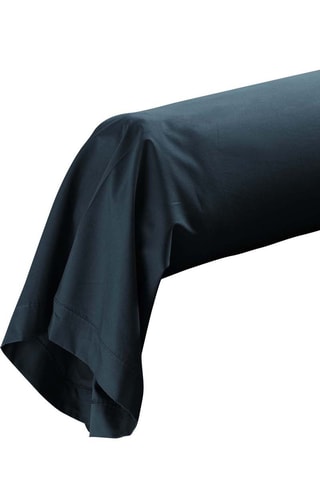 Taie de traversin en percale de coton 78 fils/cm² Percaline - Bleu nuit