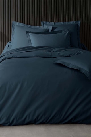 Taie de traversin en percale de coton 78 fils/cm² Percaline - Bleu nuit