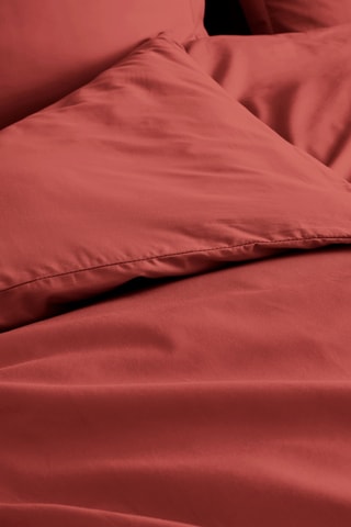 Housse de couette en percale de coton 78 fils/cm² Percaline - Terracotta