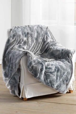Plaid Antarctic - 280 g/m² - 
Gris et blanc - 125 x 150 cm