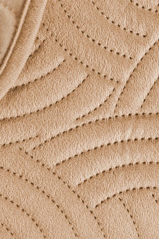 Couvre-lit et taies d'oreiller en velours Solange - Marron