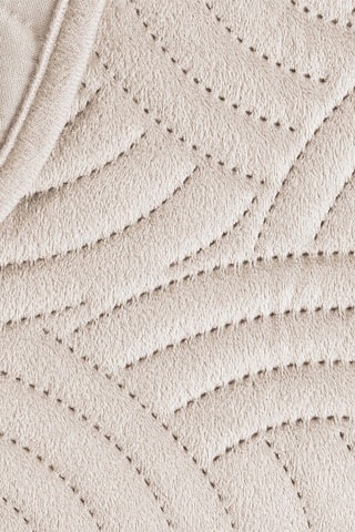 Couvre-lit et taies d'oreiller en velours Solange - Crème