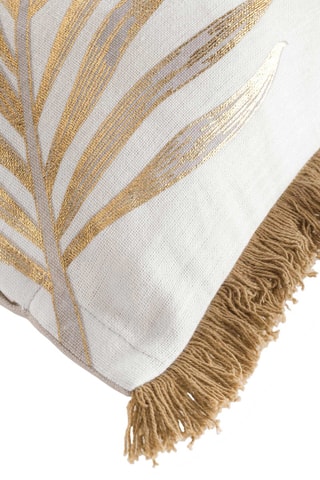 Coussin Melisse - Blanc et doré - 50 x 50 cm