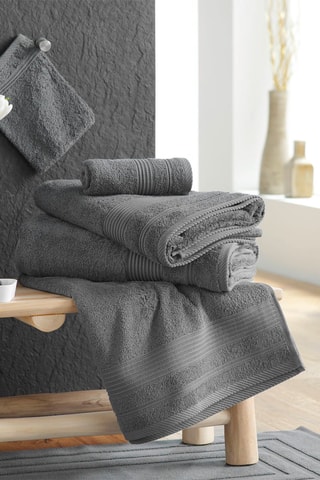 Serviette de toilette Tendresse - Anthracite - 50 x 90 cm
