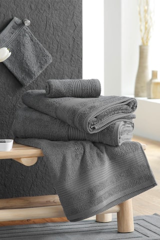 Drap de douche Tendresse - Anthracite - 70 x 130 cm
