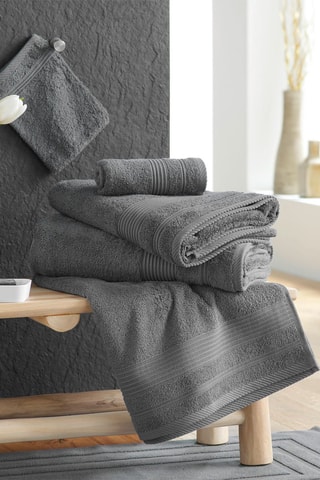Drap de bain Tendresse - Anthracite - 90 x 150 cm