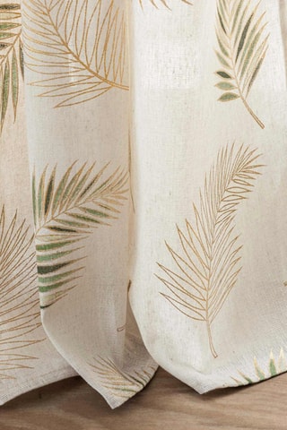 Rideau - Blanc et sauge - 140 x 240 cm